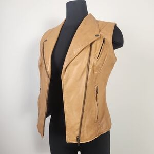 WHET BLU leather moto vest